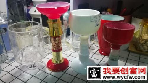 废旧酒瓶改造美美的花器和烛台 第6步