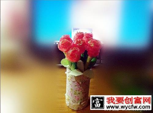 塑料袋diy玫瑰花 第9步