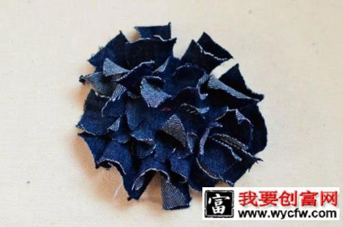 破旧牛仔裤DIY布艺头花发饰8