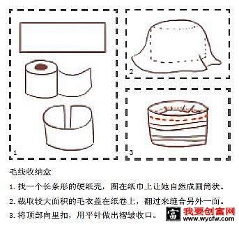 旧毛衣改造收纳筐