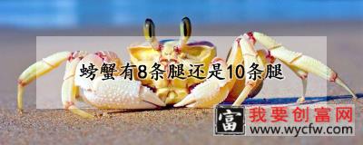 螃蟹有8条腿还是10条腿