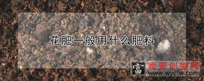 花肥一般用什么肥料