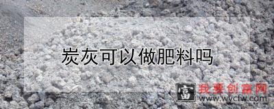 炭灰可以做肥料吗