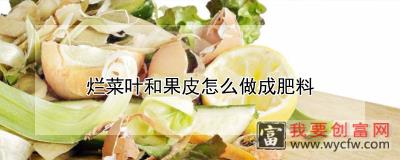 烂菜叶和果皮怎么做成肥料